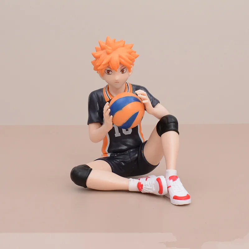 Haikyuu Conjunto de figuras de ação de anime de 12 CM - Shoyo Hinata Kozume Kenma Tobio Kageyama Noodle Stopper Modelo Coleção de brinquedos em caixa
