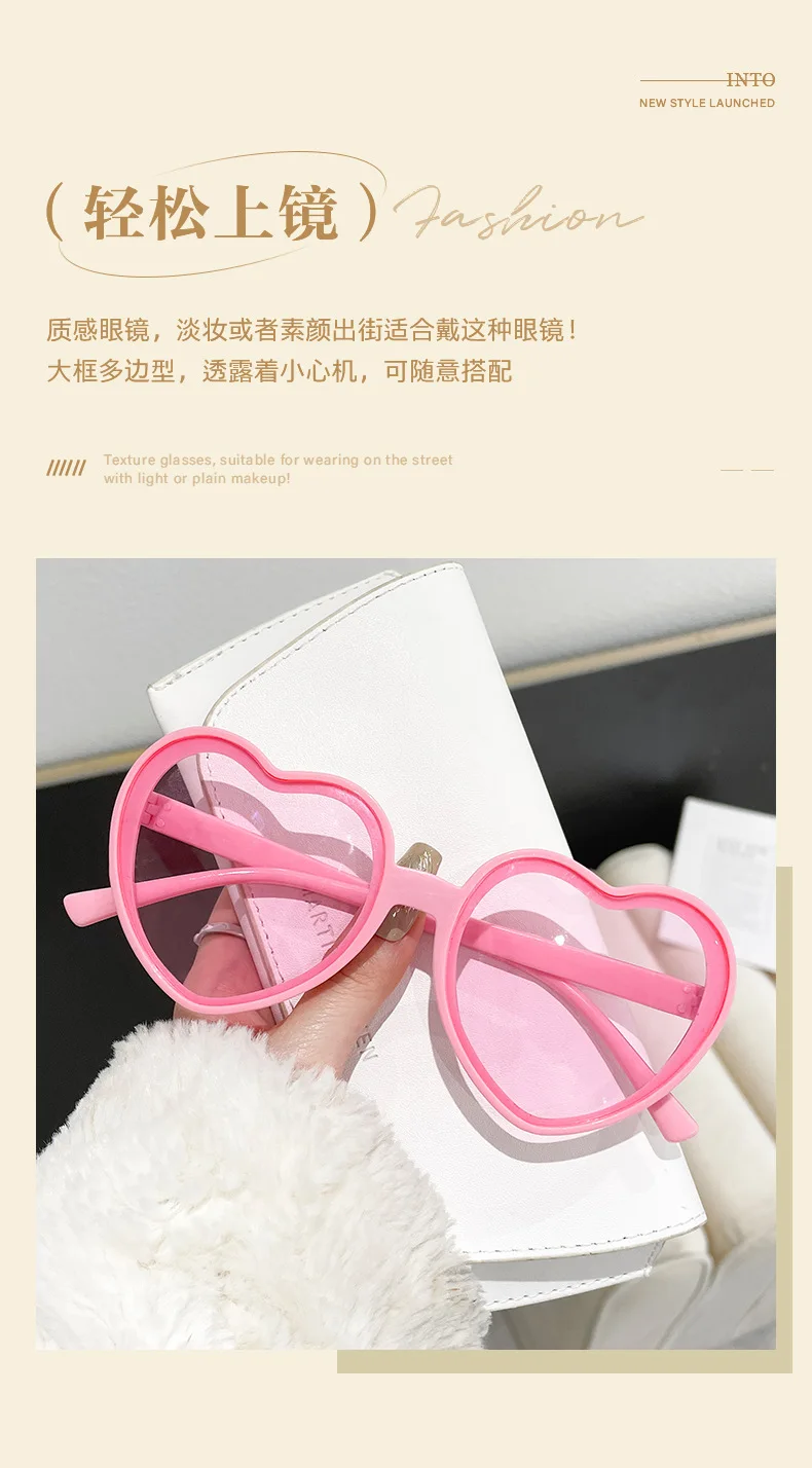 Neu eingetroffen: Vintage Herz-Sonnenbrille für Damen und Herren – Runde Sonnenbrille für Sie und Ihn – Detail 2