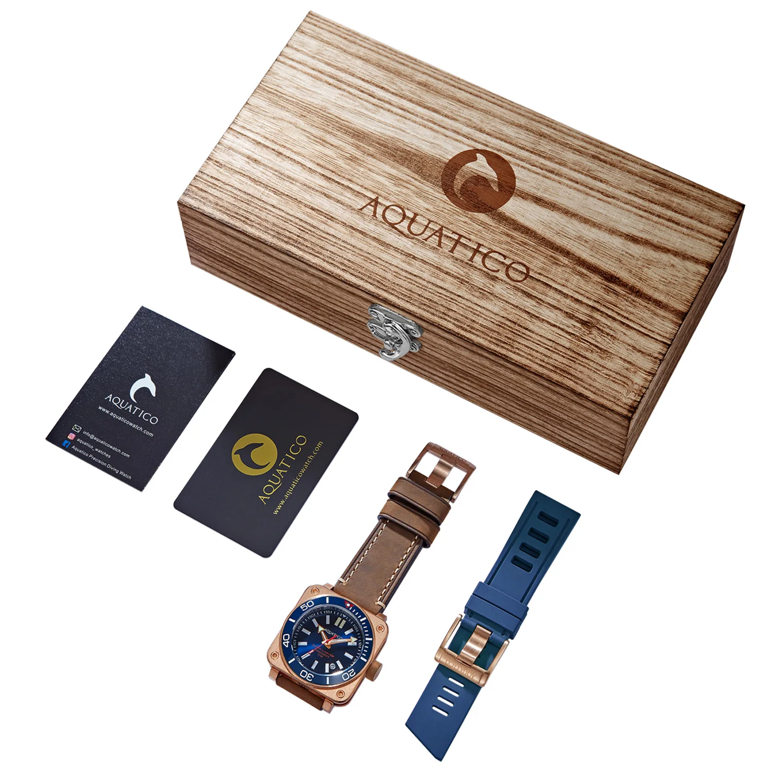 Aquatico Super Charger Bronze Blue Dial Watch (NH35)