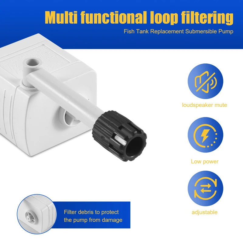 5V HJ-111 Water Pump Fish Tank Submersible Pump Ultra-Quiet Household Multifunctional DIY Circulating Filter Pump DY