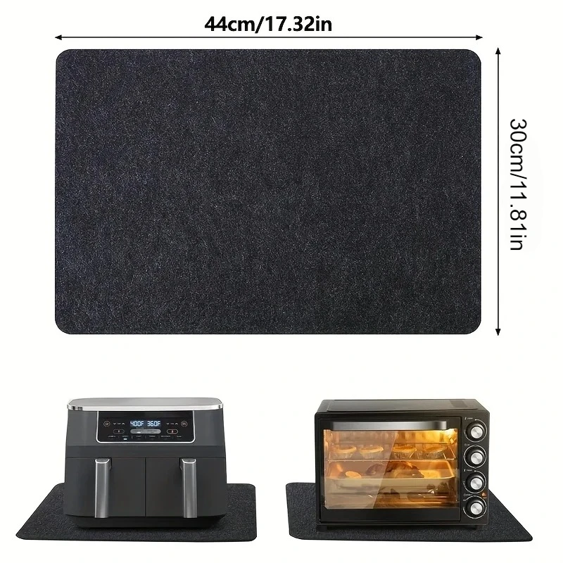 Air Fryer Kitchen Appliance Protective Mat, Heat-Resistant Insulation Pad, 17.32inch x 30mm Fireproof Heat Insulation Mat
