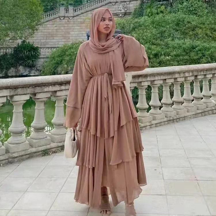 Abaya en mousseline de soie pour femmes, Kaftan de luxe, Robe musulmane de Dubaï, Turquie, Islam, Kimono africain, Vêtements de mode Caftan