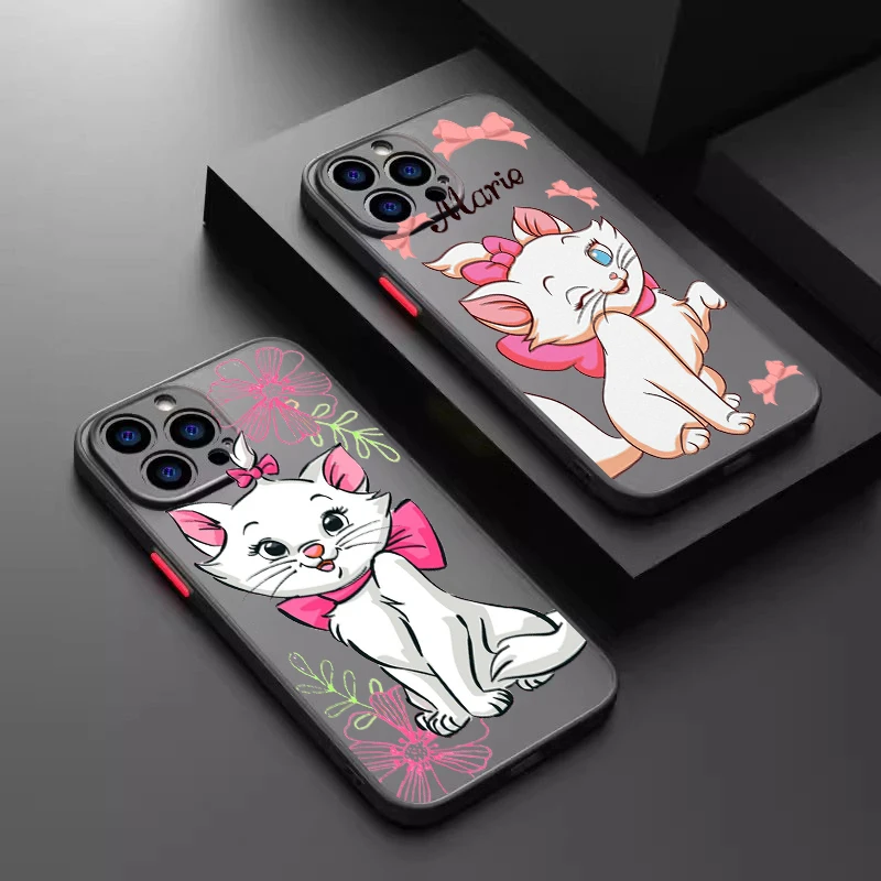 Disney Aristocats Cute Mary Frosted Translucent For Apple iPhone 15 14 13 12 11 XS XR X 8 7 SE Pro Max Plus Mini Cover