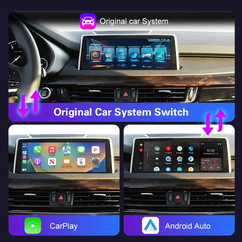 Wireless CarPlay For BMW 1 2 3 4 5 7 Series E70 F10 X1 X3 F25 F26 F48 MINI X4 X5 X6 F56 F15  Android Auto  AirPlay  Mirror Link