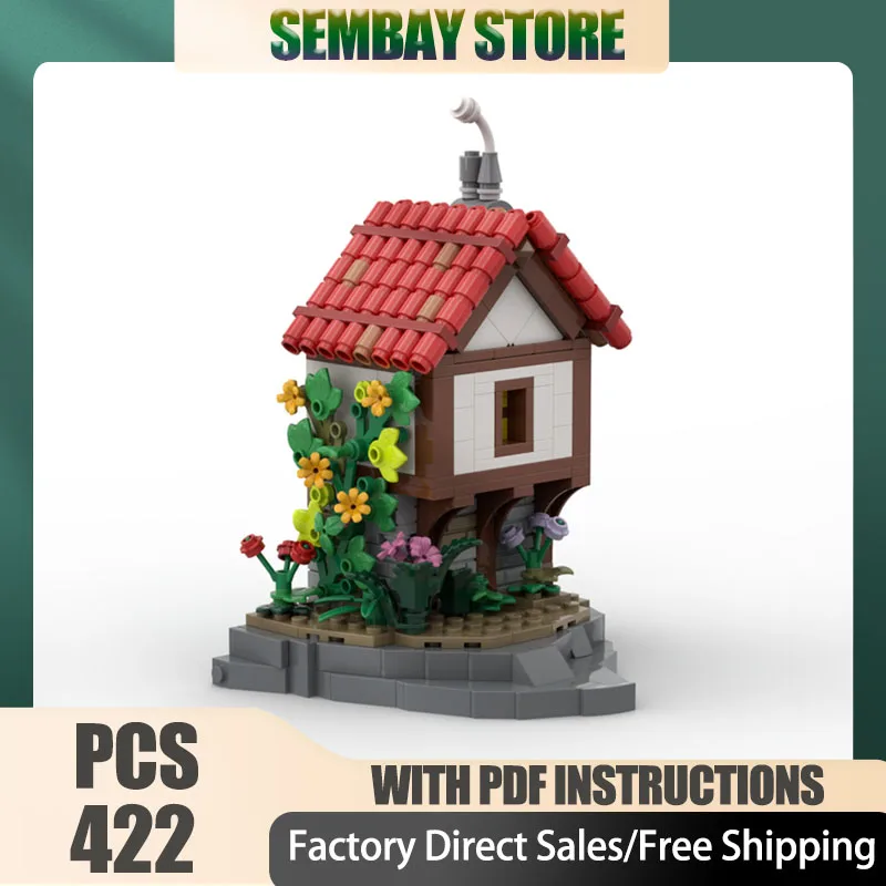 Modulair stadsgebouwmodel Moc-bouwstenen Modulair bij het einde van het boek Technologieblokken Kerstmis DIY-speelgoed Constructiegeschenken