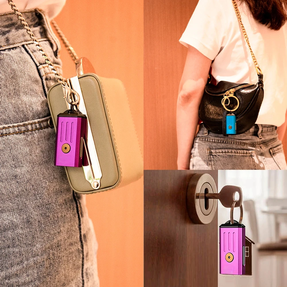 

Mini EDC Flashlight Keychain 320LM 365nm Uv Lamp Red Light TypeC USB Rechargeable Colourful Gift 2Mode Led Torch