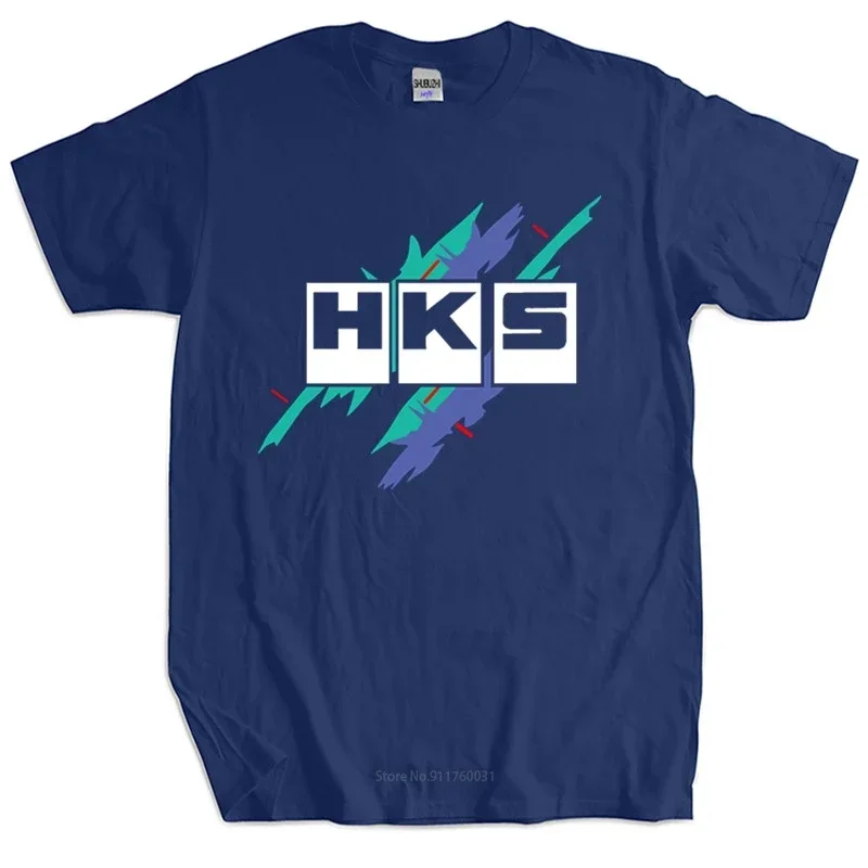 Summer 100% Cotton Mens T-shirt Euro Size TOPS Limited HKS Power Sportser Performance Turbo Logo Unisex Tee-shirt Male Top Tees