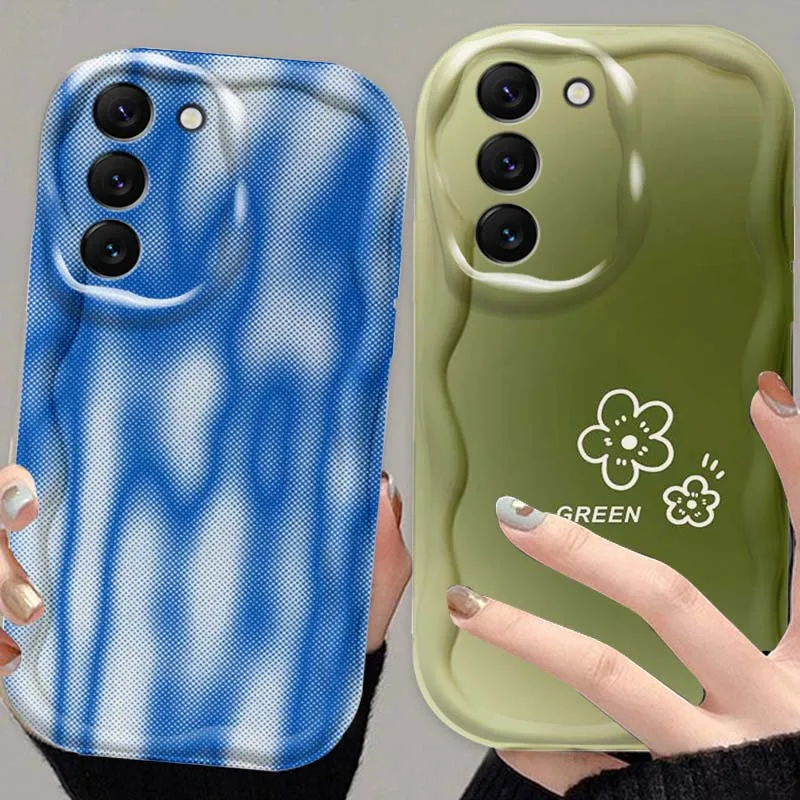 

Gradient color pattern Phone Case For Samsung S25 S24 S23 S22 S21 S20 A04 A05s A05 A06 Ultra Plus FE 5G Wave Oil