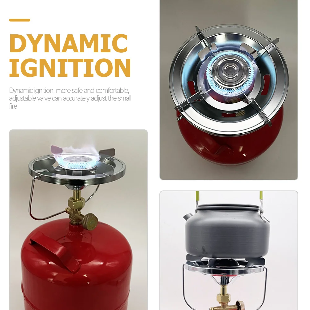 

Outdoor Stove Head Portable Camping Stove Small Size Lightweight Windproof Gas Burner For Hiking Backpacking Picnic Bbq