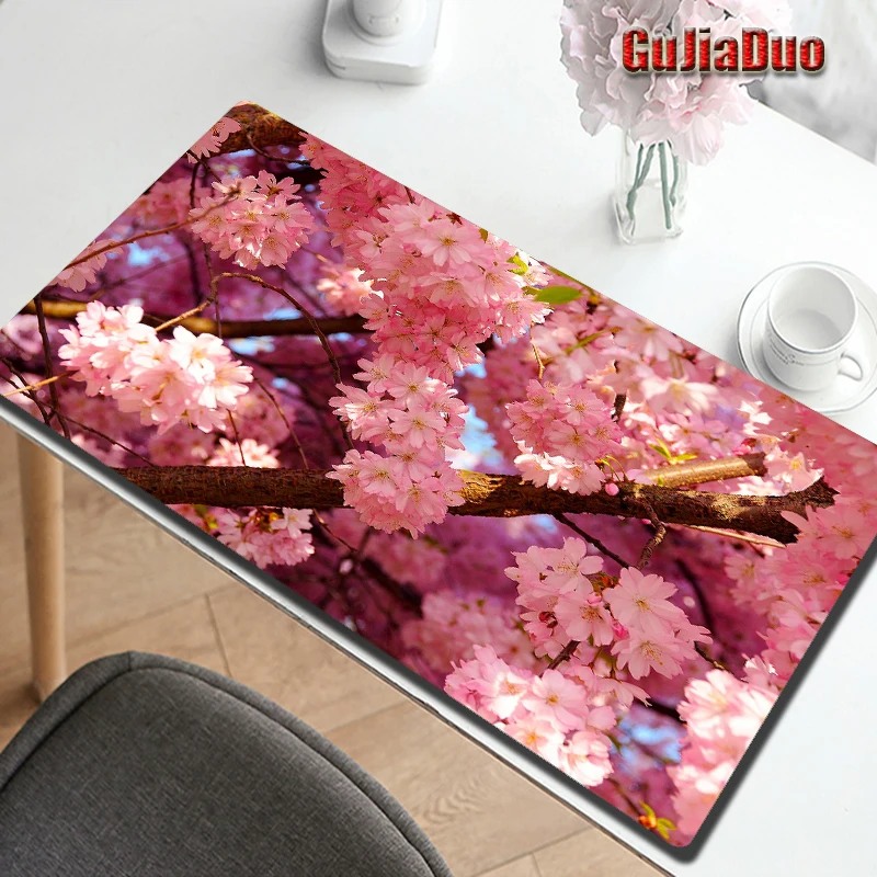 

GuJiaDuo Cherry Tree Art Mouse Pad Large XXL Computer Table Desk Mat Art Mousepad Gaming Hoom Accessories for Gamer PC Mousepad