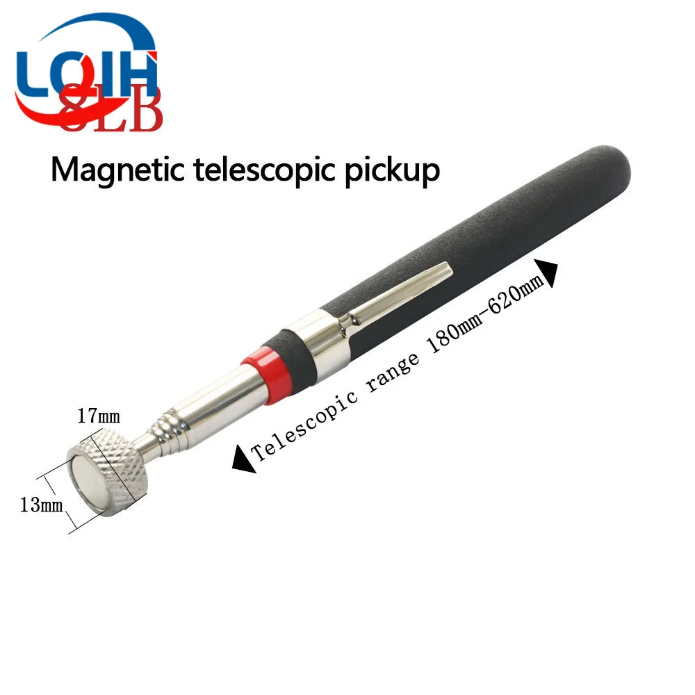 Tragbarer Mini-Teleskop-Magnet-Magnetstift, praktisches Werkzeug, Kapazität zum Aufnehmen von Muttern, Bolzen, ausziehbarer Tonabnehmerstab – Detail 10