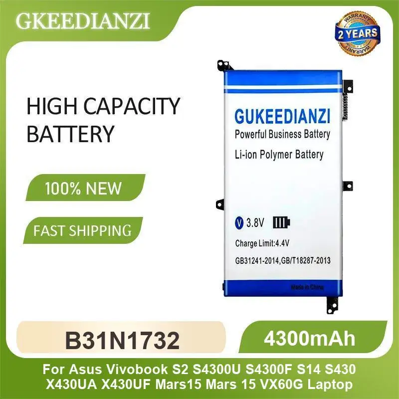 Battery For ASUS ROG G752VW GL752VL GL752VW N752VW N552V N552VX N752V Series A41LK9H L41LK2H Vivobook S2 S4300F S4300FN S4300U