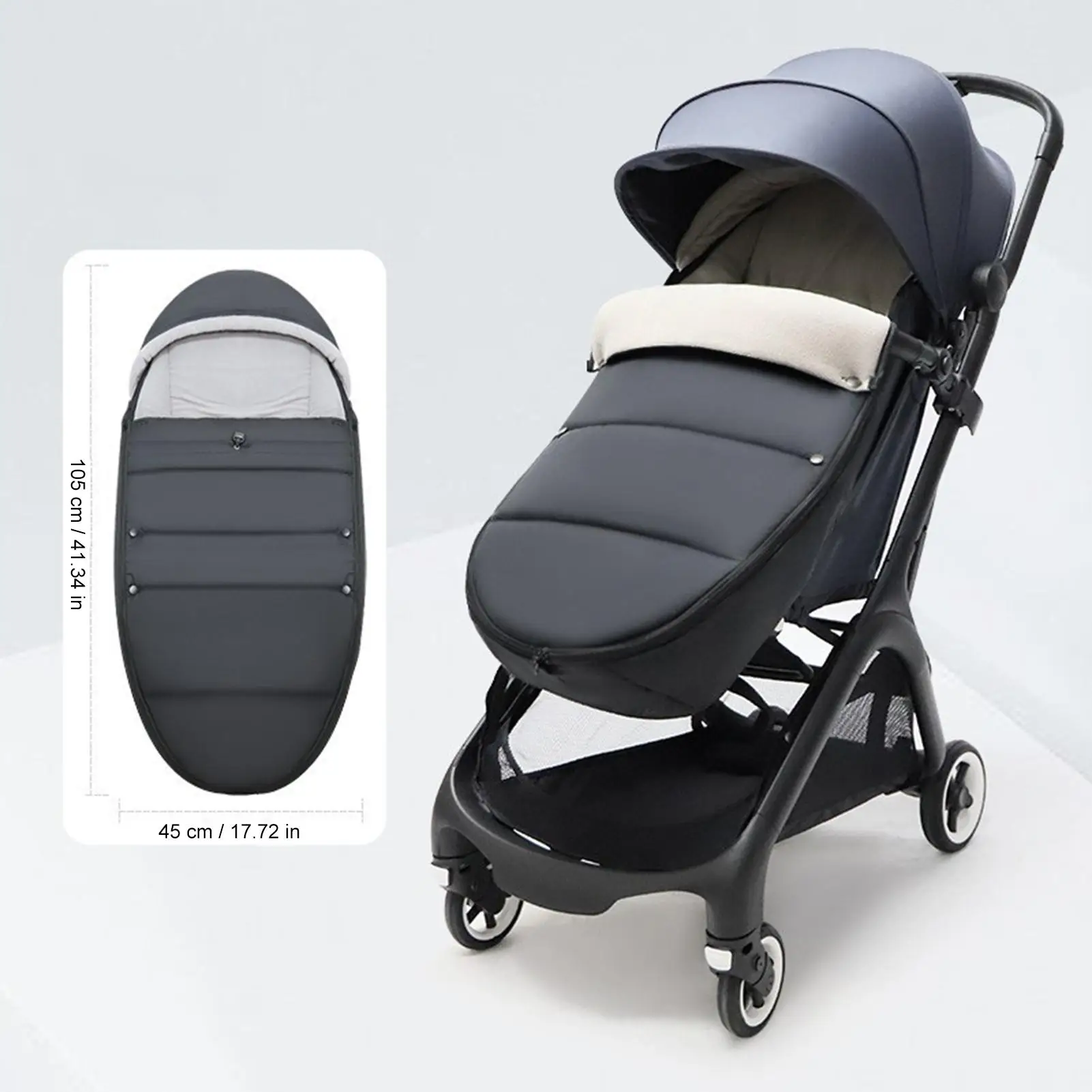 عربة الرايات حقيبة الشتاء مقاوم للماء يندبروف العالمي لينة Footmuff الطقس البارد عربة الرايات حقيبة للسفر في الهواء الطلق #6