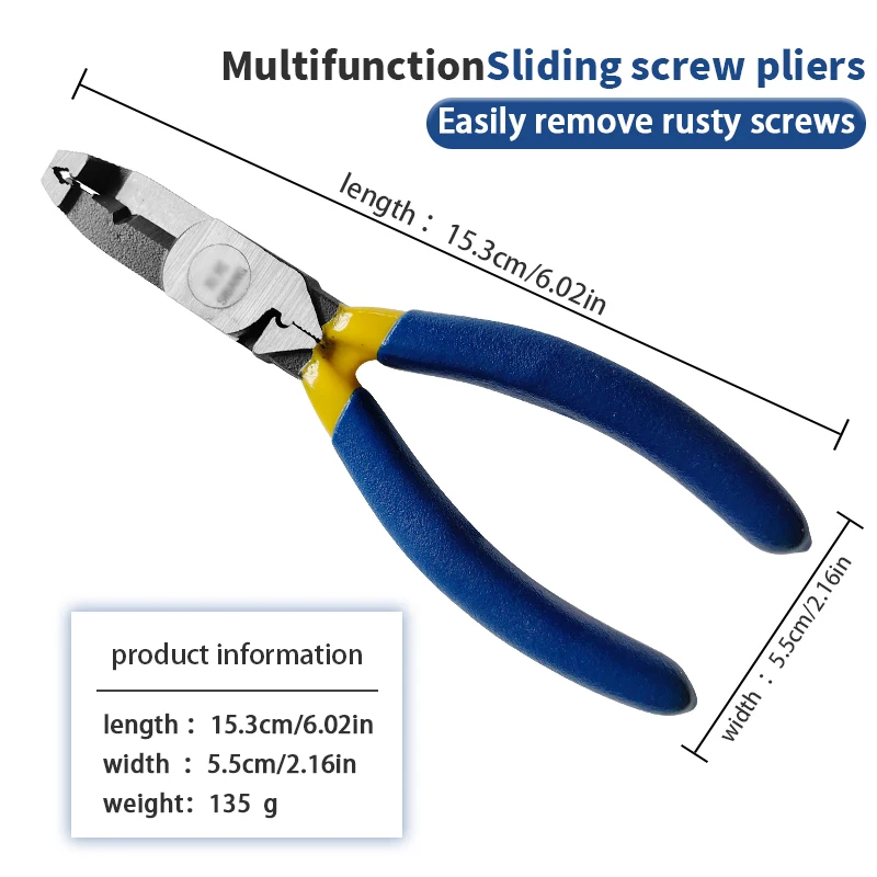 Sliding thread screw pliers Screw extractor Sliding wire pliers Carp joint pliers Rusty wire pliers