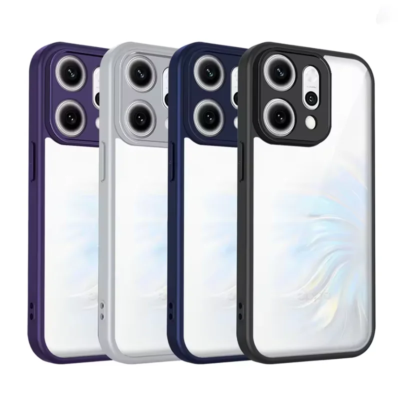Capa Transparente de Silicone para Oppo Reno 14, Reno14, 14F, 13, 13F, F, FS, 12, 12F, 11, 10, 11F Pro, Capa Protetora de TPU com Bumper Antichoque