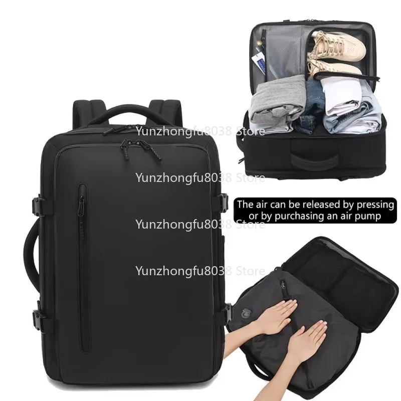 Nueva mochila de vacío de almacenamiento con Airbag inflable impermeable, bolsa de viaje de compresión al vacío de gran capacidad para hombres