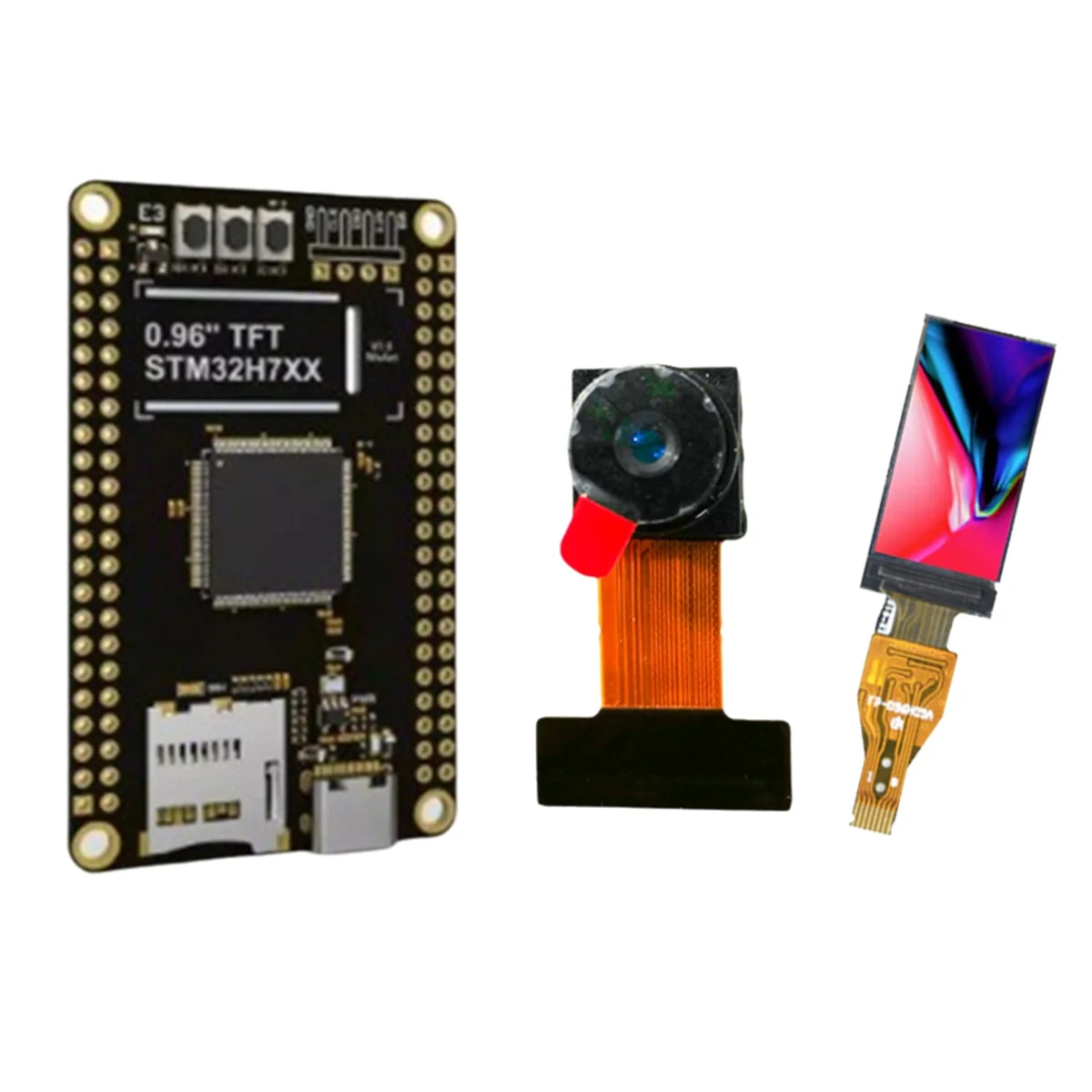 

Основная плата A49T STM32H7 + экран 0,96 дюйма + объектив OV7725 Плата разработки STM32H750VBT6 Минимальная системная плата STM32