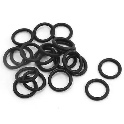 20Pcs Rubber O Rings Replacement Kits 11mm OD 1.5mm Thickness Black