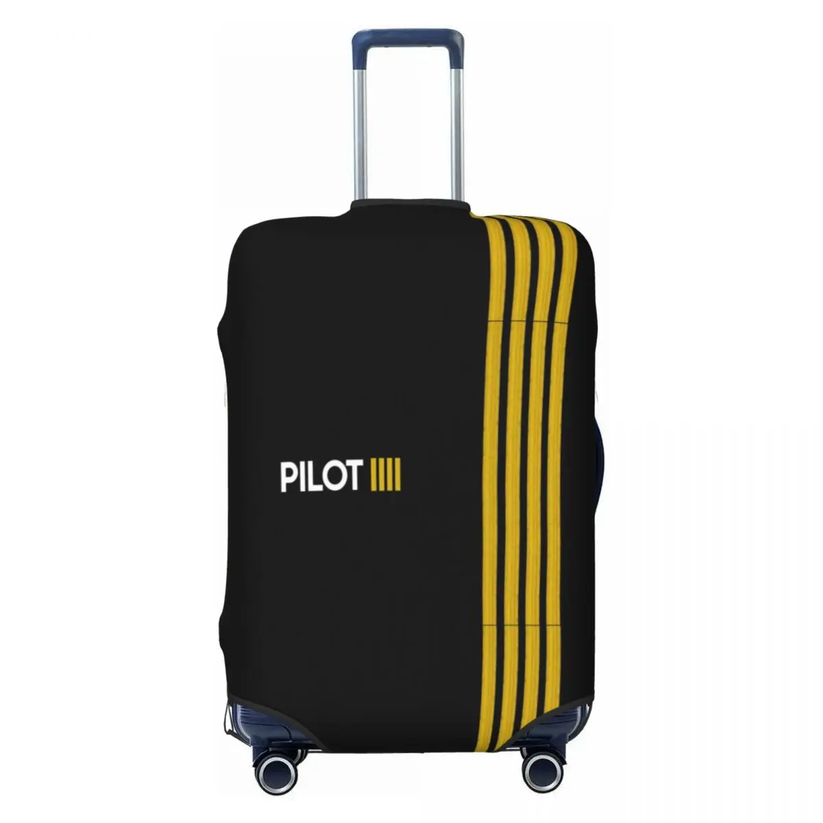 Pilot Captain Stripes Luggage Cover Elastic Aviation Airplane Aviator Travel Suitcase Protective Covers Suit For 18-32 inch