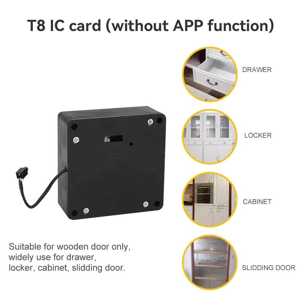 Smart Home Electronic Lock Invisible Smart Door Lock Drawer Security Protection IC Card Induction Unlocking APP Remote Control