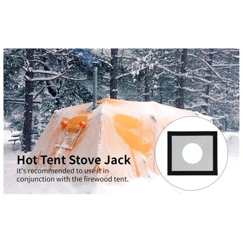 A48F-Tent Stove Jack Hot Tent Stove Jack 9.1 X 7.9Inch For Tent With 3.7Inch Round Hole
