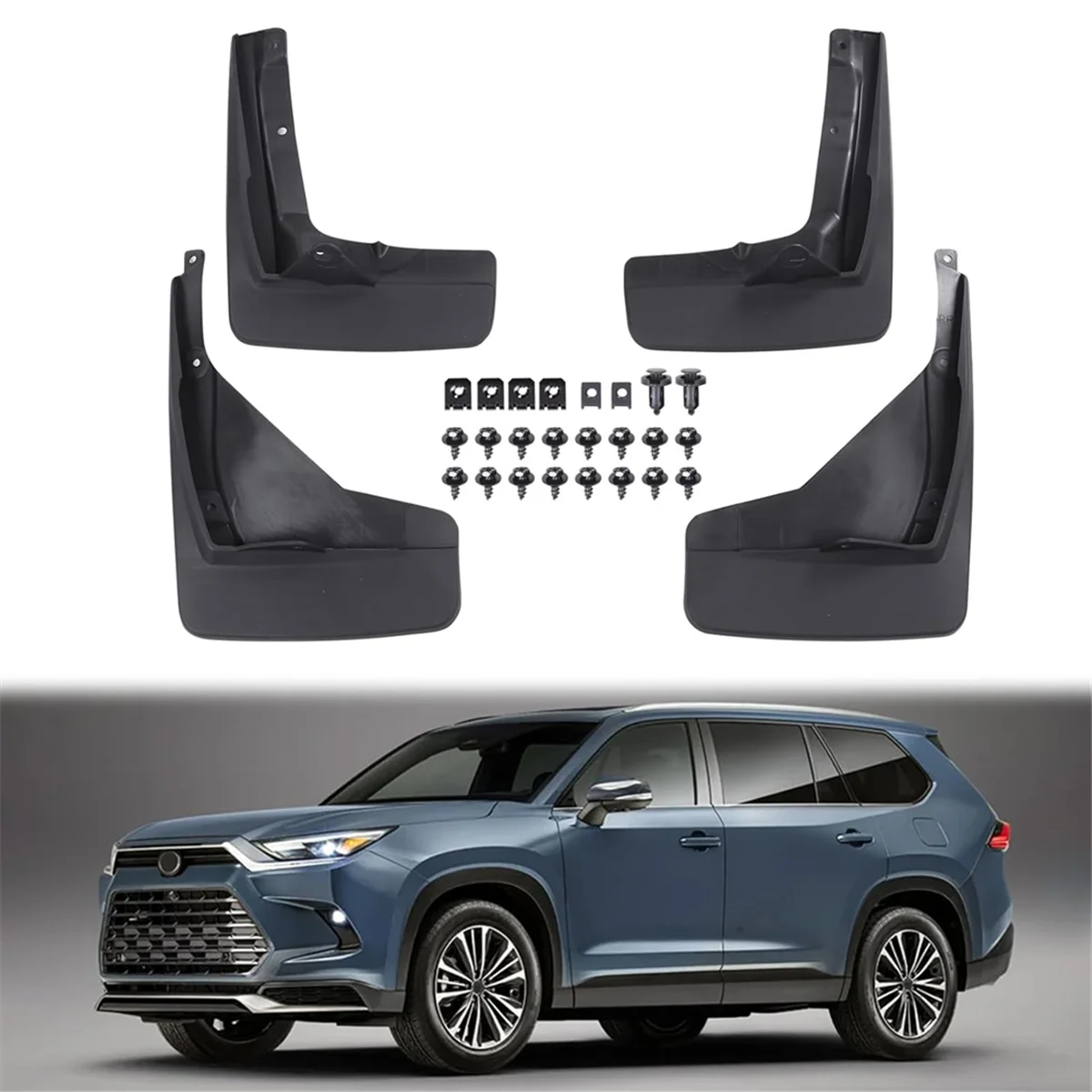 Mud Flaps for Toyota Grand Highlander 2024 Front & Rear Splash Guards Fender Mud Guards Mudflaps Exterior Accessories