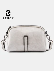 Zency 100% wosk olejny Top skórzane małe torby Crossbody dla kobiet projektant mody torba na ramię na telefon torebka torebka Messenger