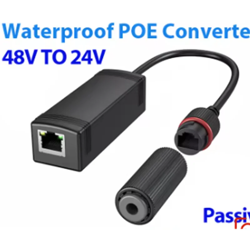 

ABSQ-IEEE 802.3 Af/At, водонепроницаемый гигабитный Poe-преобразователь 48 В в 24 В, адаптер Poe 100/1000 Мбит/с на 24 В для пассивной платы питания 24 В