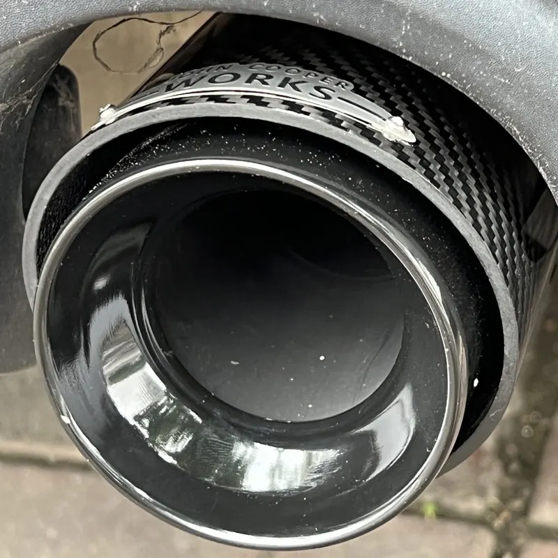 For BMW Mini Countryman F60 2017-2024 Non-destructive Exhaust Tip Tail Throat Pipe Cover Decorative Accessories Carbon Fiber Tip view 6