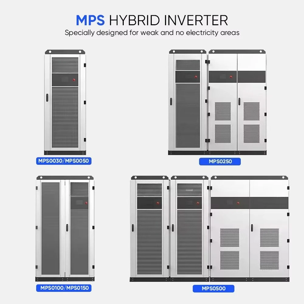 Onduleur hybride Commercial Megarevo, 3 phases, 400v, 150kw, 250kw, 500kw, 1MW, stockage d'énergie solaire