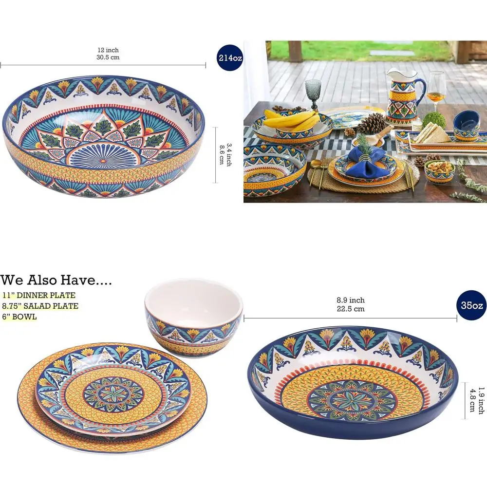 

Набор из 5 мисок для пасты: 1 большая (214 унций) и 4 маленькие (35 унций), идеально подходят для пасты и салатов, безопасны для микроволновой печи и посудомоечной машины, идеально подходят для дома.