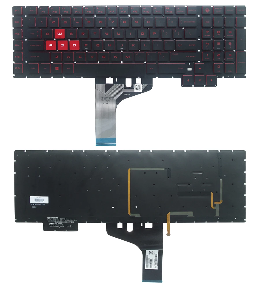 US/RU/FR New for HP Omen 17-an 17-an000 17-an013tx 17-AN008CA 17-AN010CA 17-AN020CA Backlit US English Keyboard NSK-XH0LN