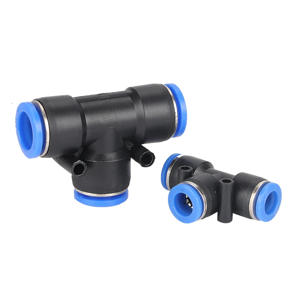 

PE PEG Air Connector 4 6 8 10 12 14 16MM Pneumatic Connector Quick Connect Tee 3-Way Pipe Plastic Pipe Water Pipe Connector