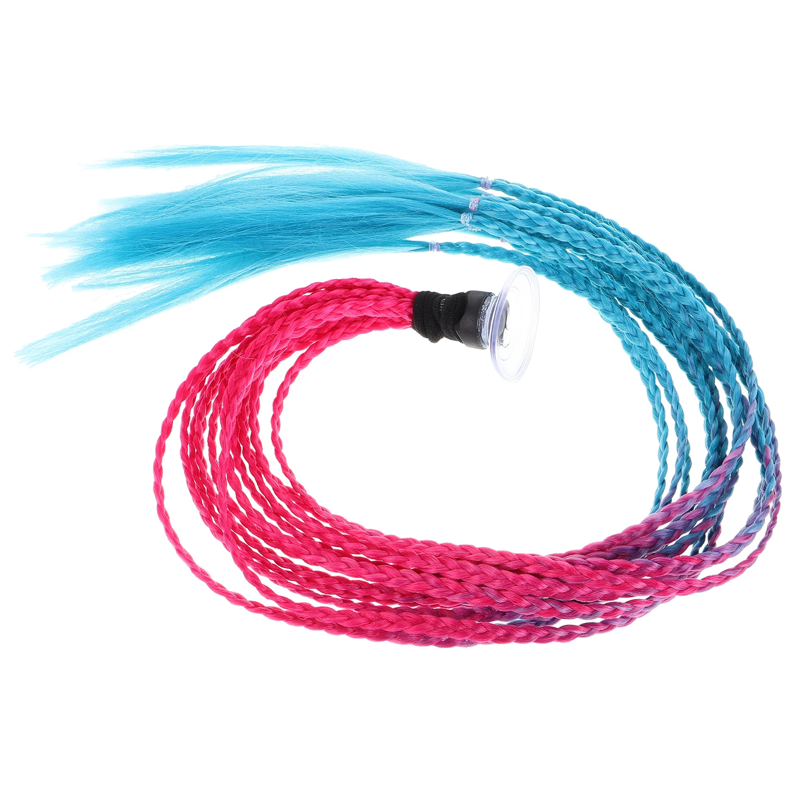 

Decorative Braid Ponytail Suction Cup Motorcycle Hair Accessory Bright Colored Durable Easy Install Compatibility