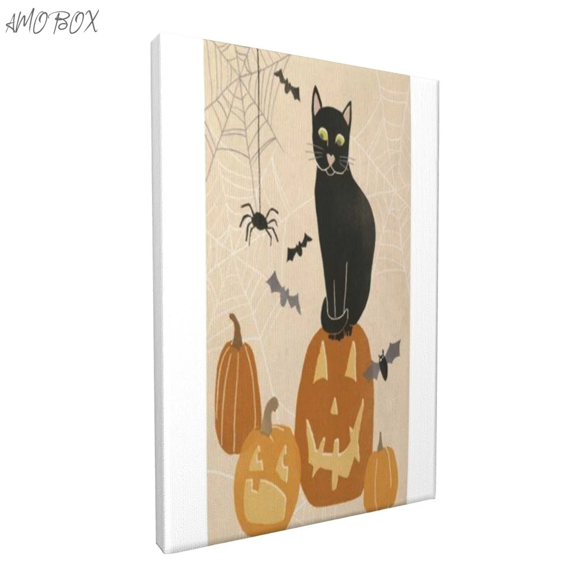 AMOBOX-Unframed Pumpkin Patch Cats Decorative Paintings, Wall Art, Room Decoration, 12x18in, 625910819