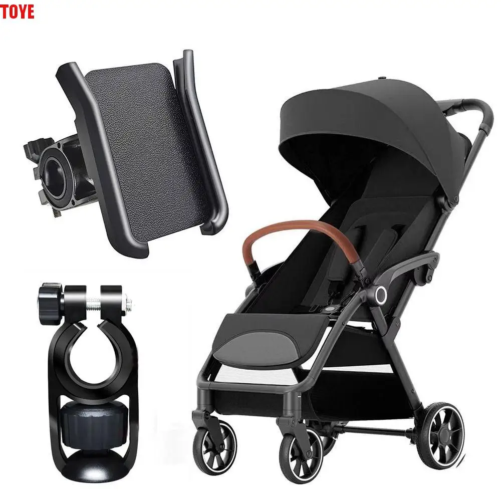 Carrinho de bebê suporte para celular carrinho de bebê suporte para telefone mãos livres à prova de choque 360 °   Girar suprimentos para carrinho de suporte para celular