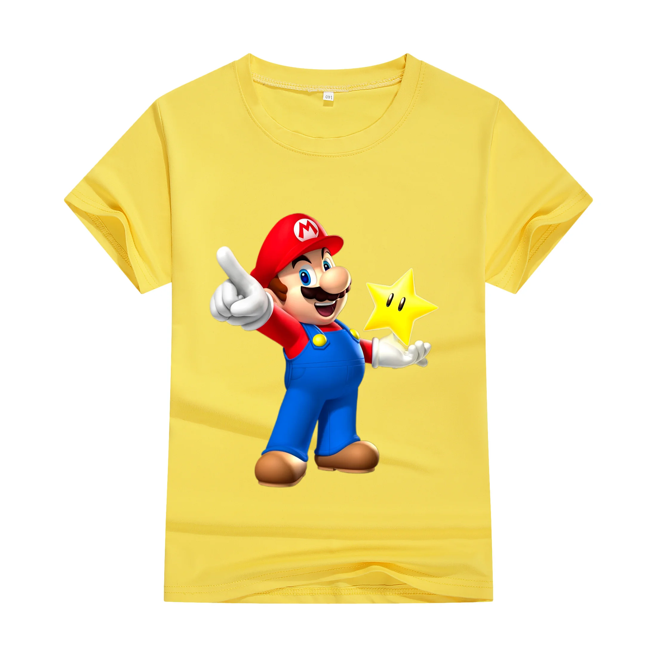 Fashion Super Mario Bros T-Shirt Top Children's Sportswear Boys' Cotton Quick Drying T-Shirt Shorts Summer Beach Vacation Top image 2