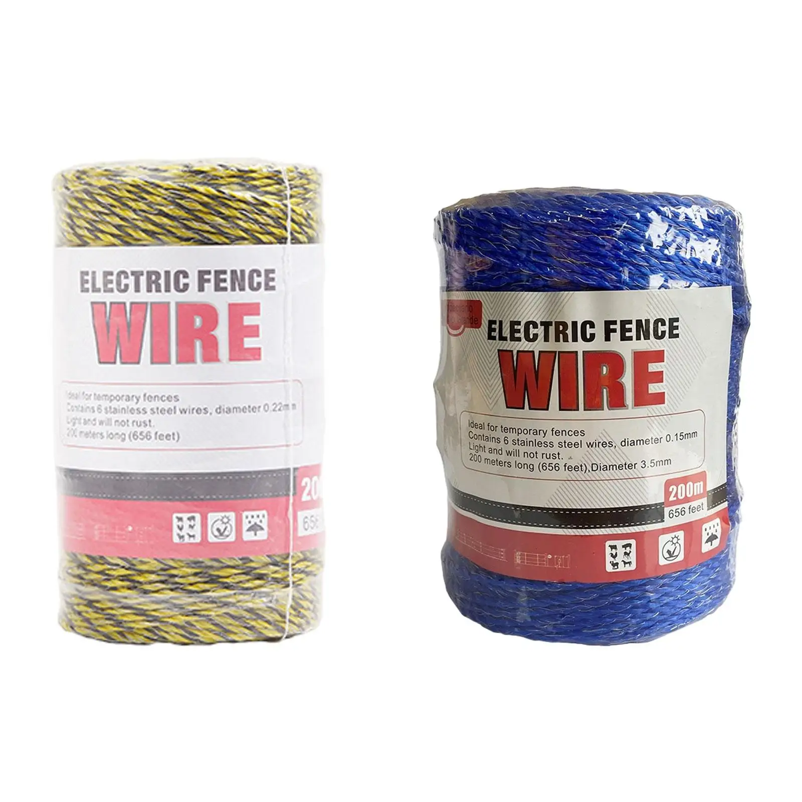 

Electric Fence Polywire Durable Multiuse High Electrical Conductivity Practical