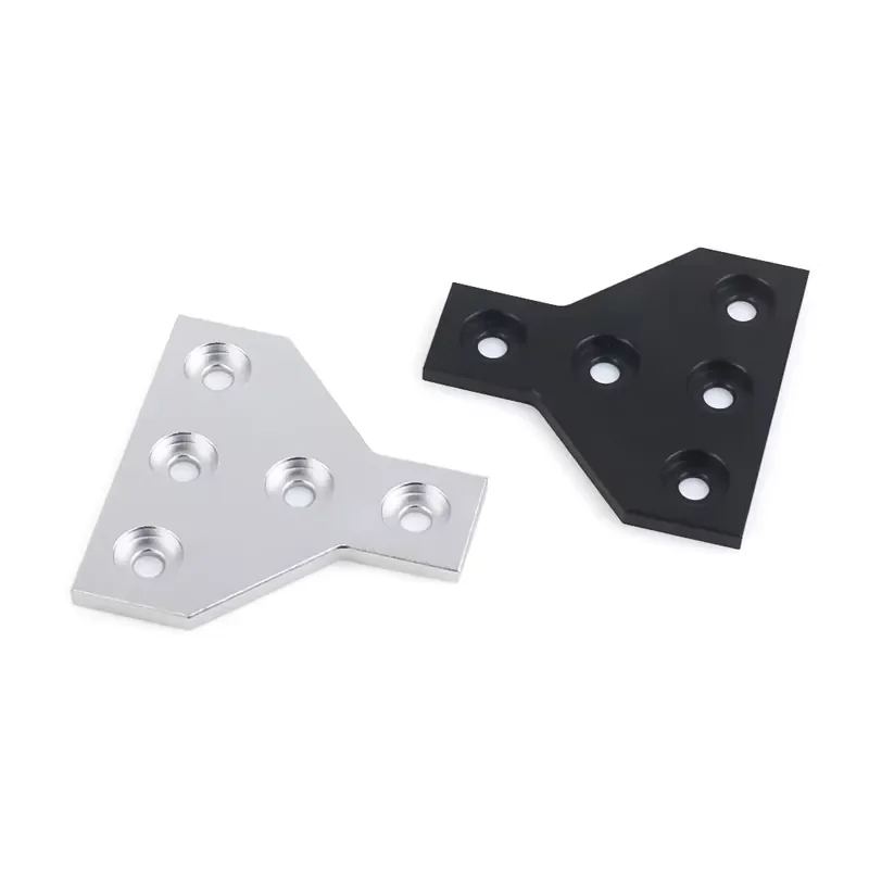 4Pcs T Shape 5 Hole Corner Bracket 90 Degree Joint Board Plate Connection Joining Connector for 2020 Aluminum Extrusion