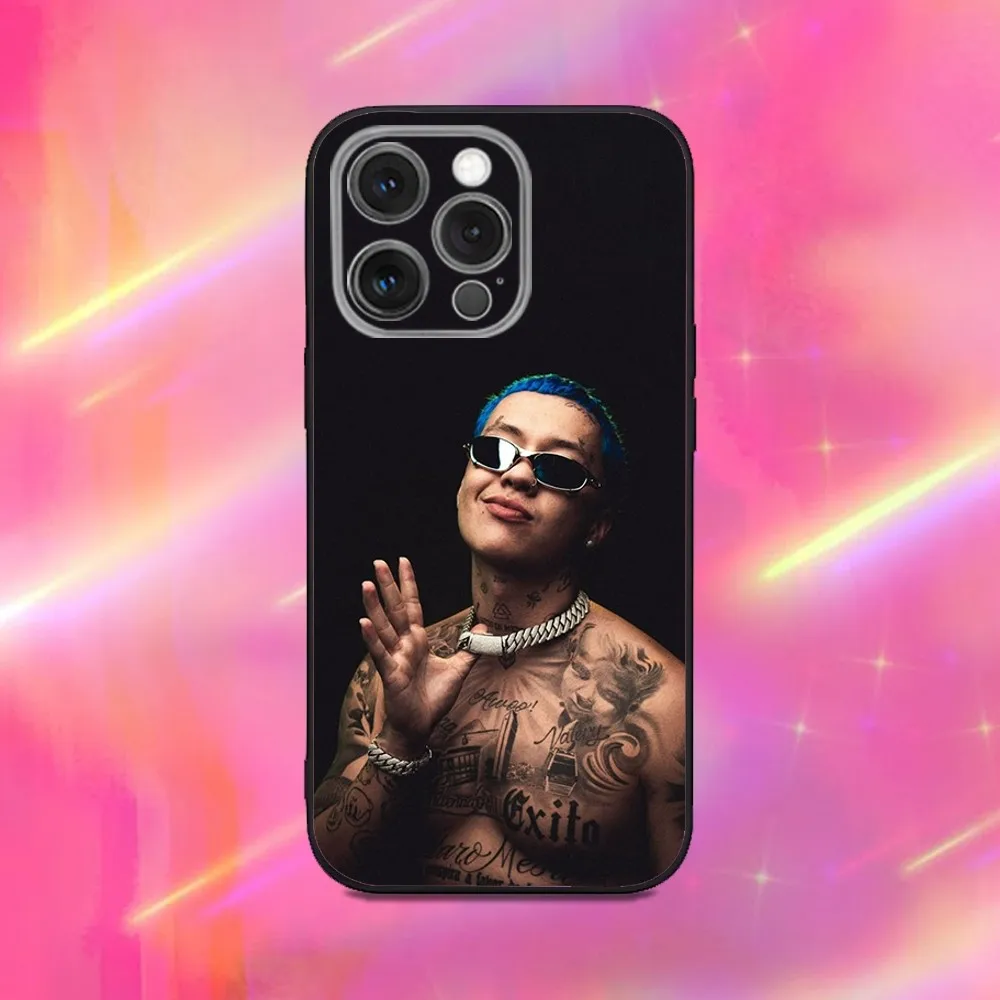 Blessd Cantante Rapper Phone Case For iPhone 16,15,14,13,12,11,Pro,Max,Plus,X,XS,XR,SE,8,7,Mini,Soft Silicone Black Case - Detail 1