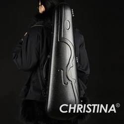 CHRISTINA Violin Case Triangular NEW Style Matte Black 4/4 Size Waterproof Hard Composite PC Double Shoulder VB81