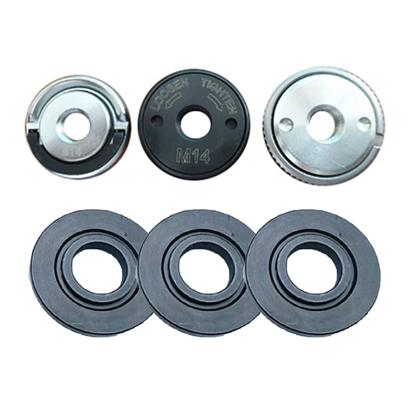 6Pcs M14 Thread Inner Outer Flange Nut Set Quick Release Nut Power Replacement For  Makita Angle Grinder