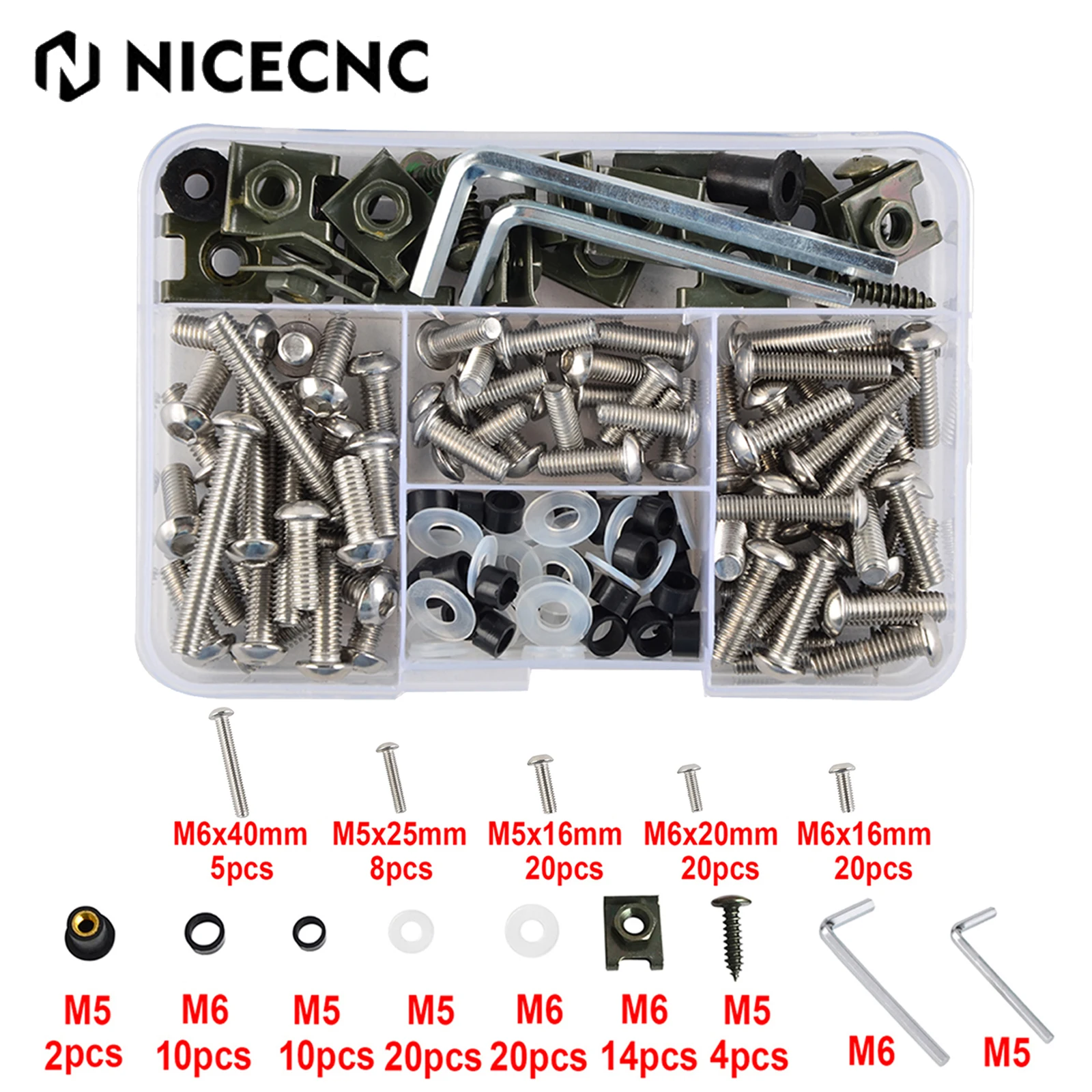 

155PCS Fairing Bolt Bodywork Screws For Honda CBR Yamaha YZF Suzuki GSXR Kawasaki Honda BMW Ducati Husqvarna Aprilia Triumph