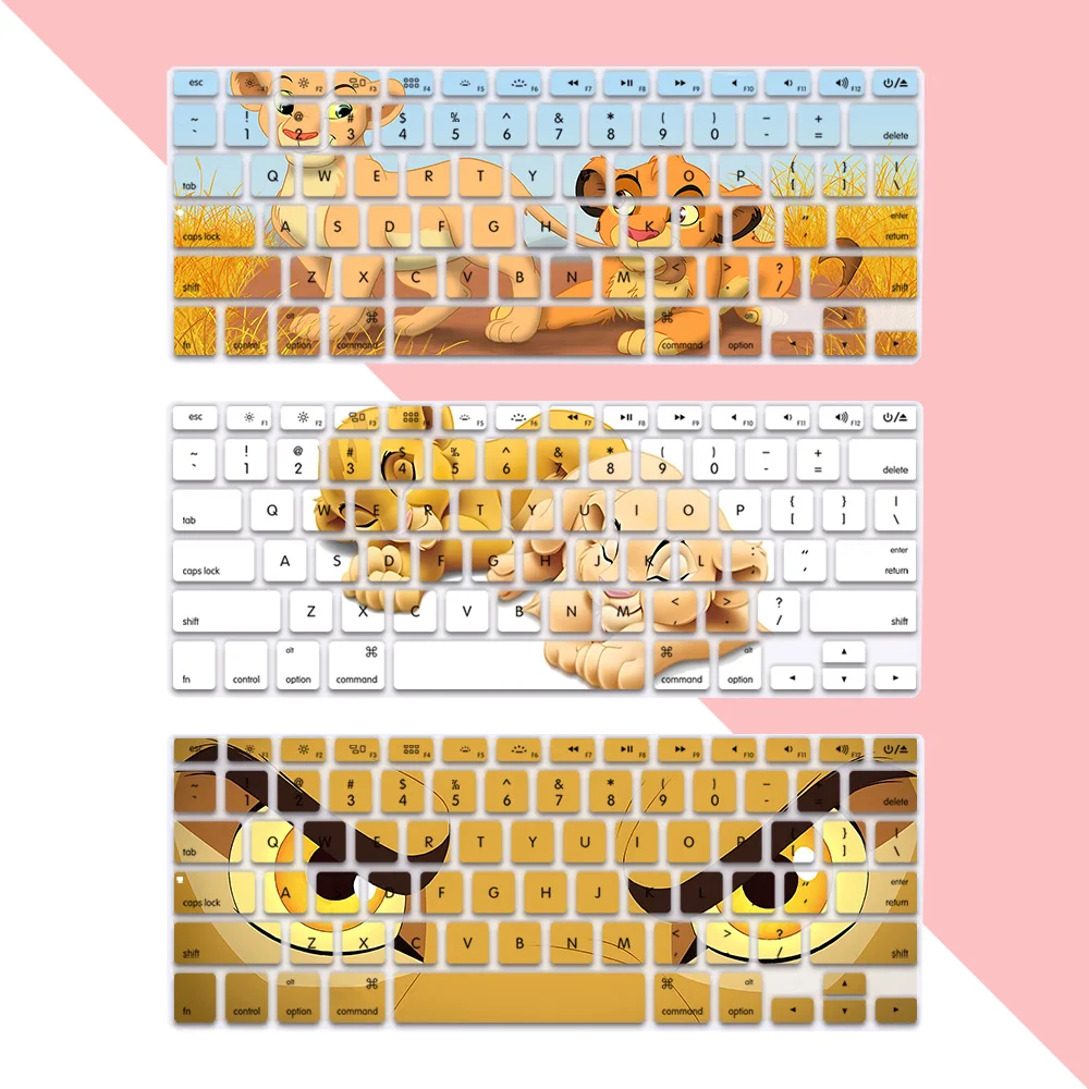 

The Lion King US Layout Soft Silicone Keyboard Cover for Macbook pro A1278 A1286 Retina A1425 A1502 A1398 Air A1369 A1466