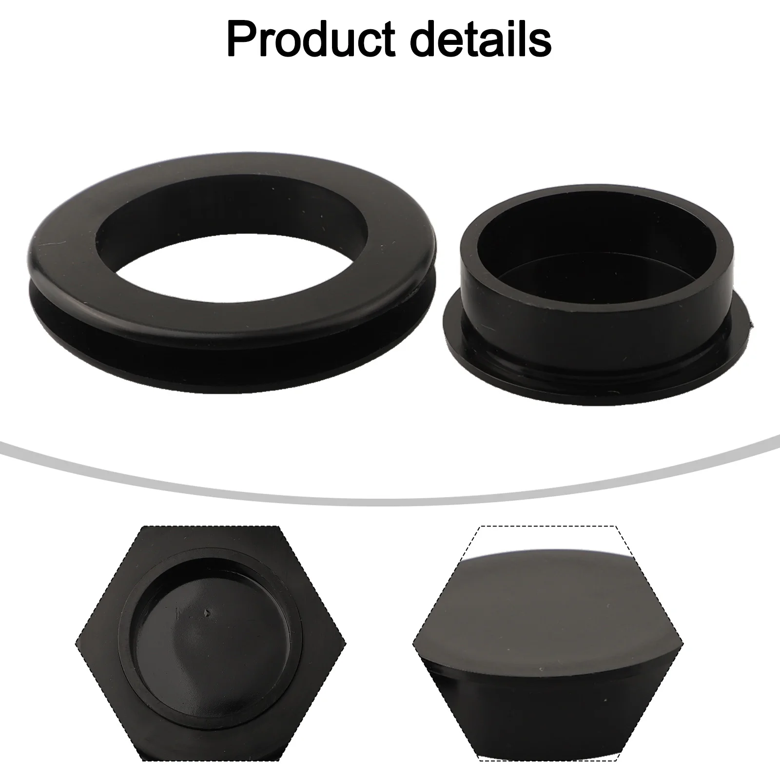 Ring Cap Set Hole Cover Awning Accessories Black Furniture Garden Outdoor Parasol Umbrella Plastic High Quality