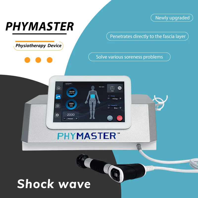 High intensity laser and shockwave therapy for body pain treatment sore shoulder and back discomfort physiotherapy machine