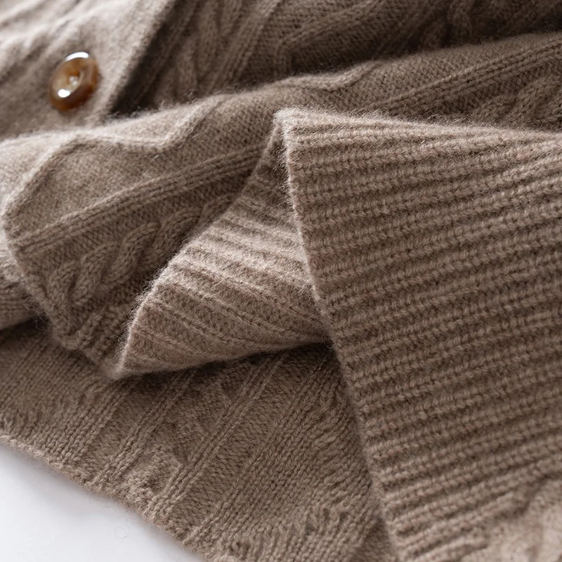 Women 100%Pure Cashmere Cape Scarf Autumn Winter Soft Warm Cashmere Knit Shawl Capes Buttoned cashmere cardigan shoulder pad Top