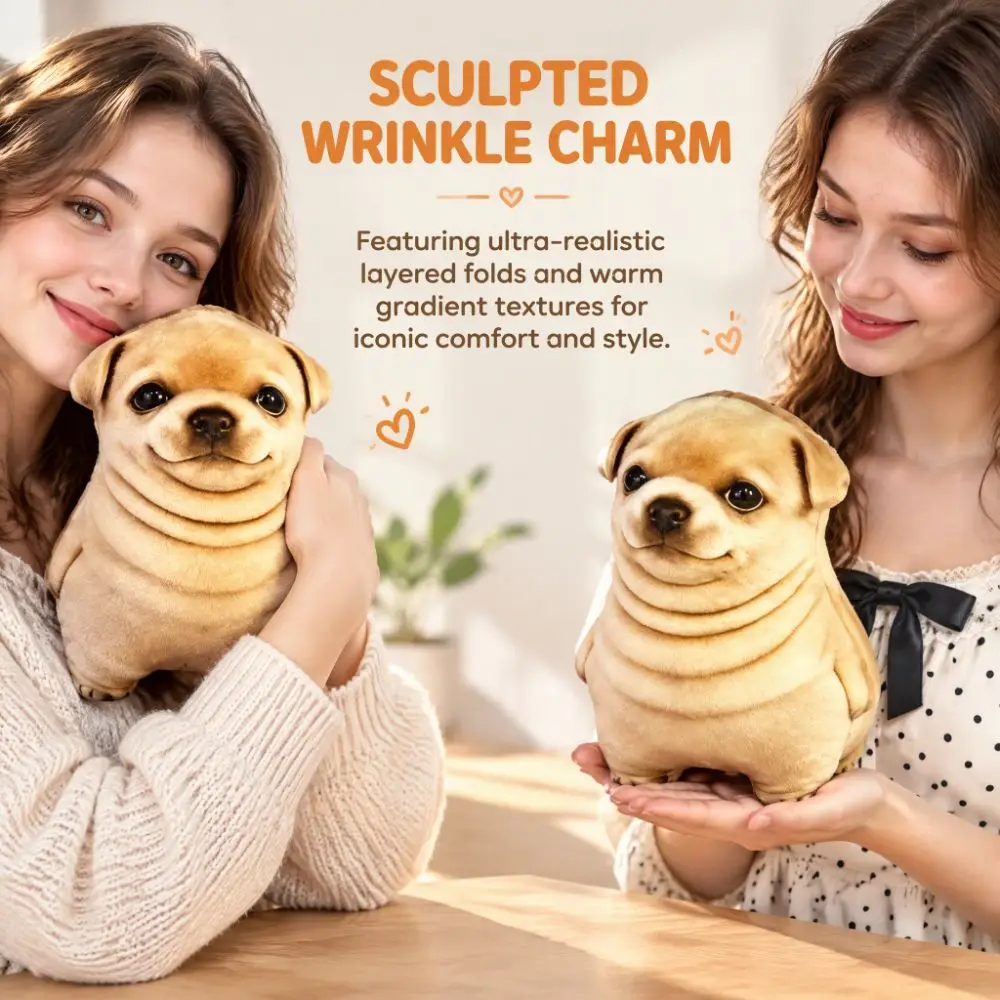Funny 3D Printing Fat Dog Plush Toy Stuffed Animal Abstract Doll Dog Plush Pillow Simulation Cartoon Dog Cushion Birthday Gift