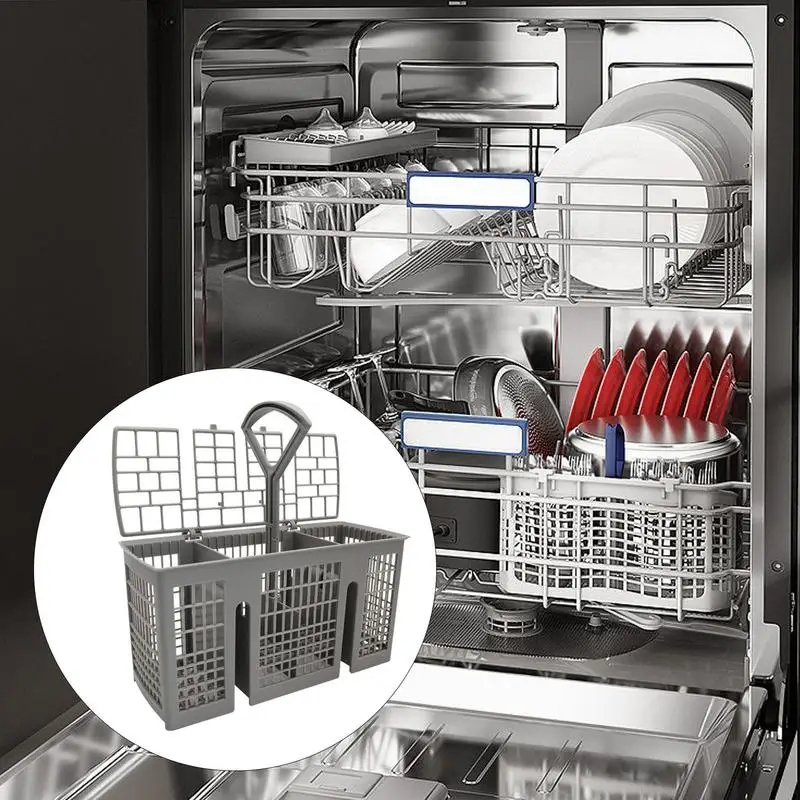 

Dishwasher Silverware Basket Kitchen Utensil Cutlery Holder Knives Forks Storage Rack Dishwasher Drying Washer Accessories