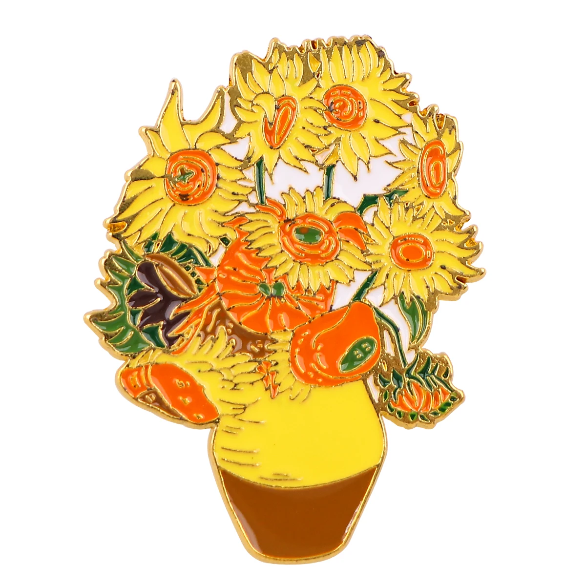 Van Gogh Ölgemälde Emaille Pin Abzeichen auf Rucksack Aktentasche Abzeichen mit Anstecknadeln für Rucksäcke Zubehör für Schmuck